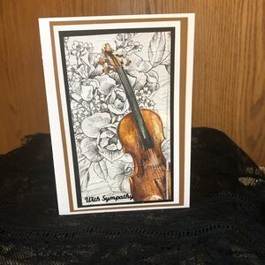 Sympathy Card with Violin Design